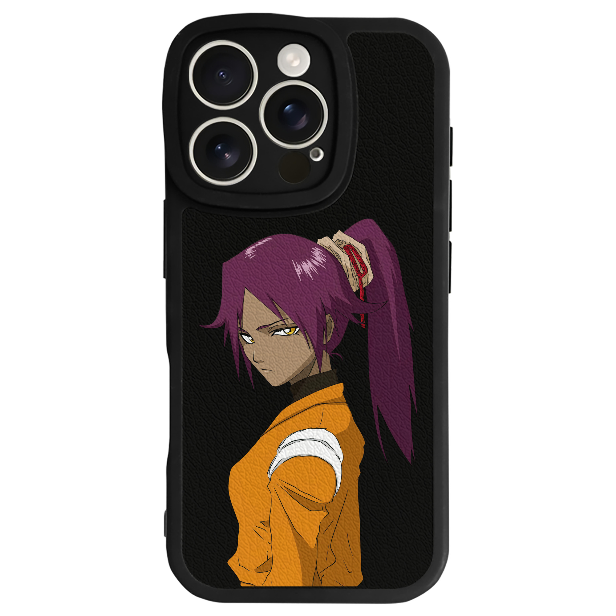 （画像用） ブリーチ 四楓院 夜一（しほういん よるいち） BLEACH Shihouin Yoruichi 【iPhone 16シリーズ対応】シリコンスマホケース（レザー調） 材質：シリコン